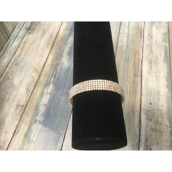 Natasha Gold Rhinestone Bracelet - Picture 2 of 4